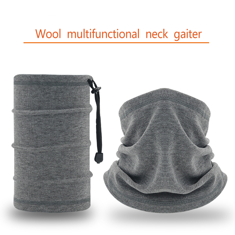 Wool material Neck Gaiters for Men Women Balaclava Face Mask Cover Neck Scarf for Motorcycle Hiking Huntin Running